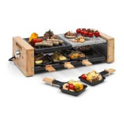Chateaubriand Nuovo Raclette 1200W Aluminium / Stein 8 Personen Holz