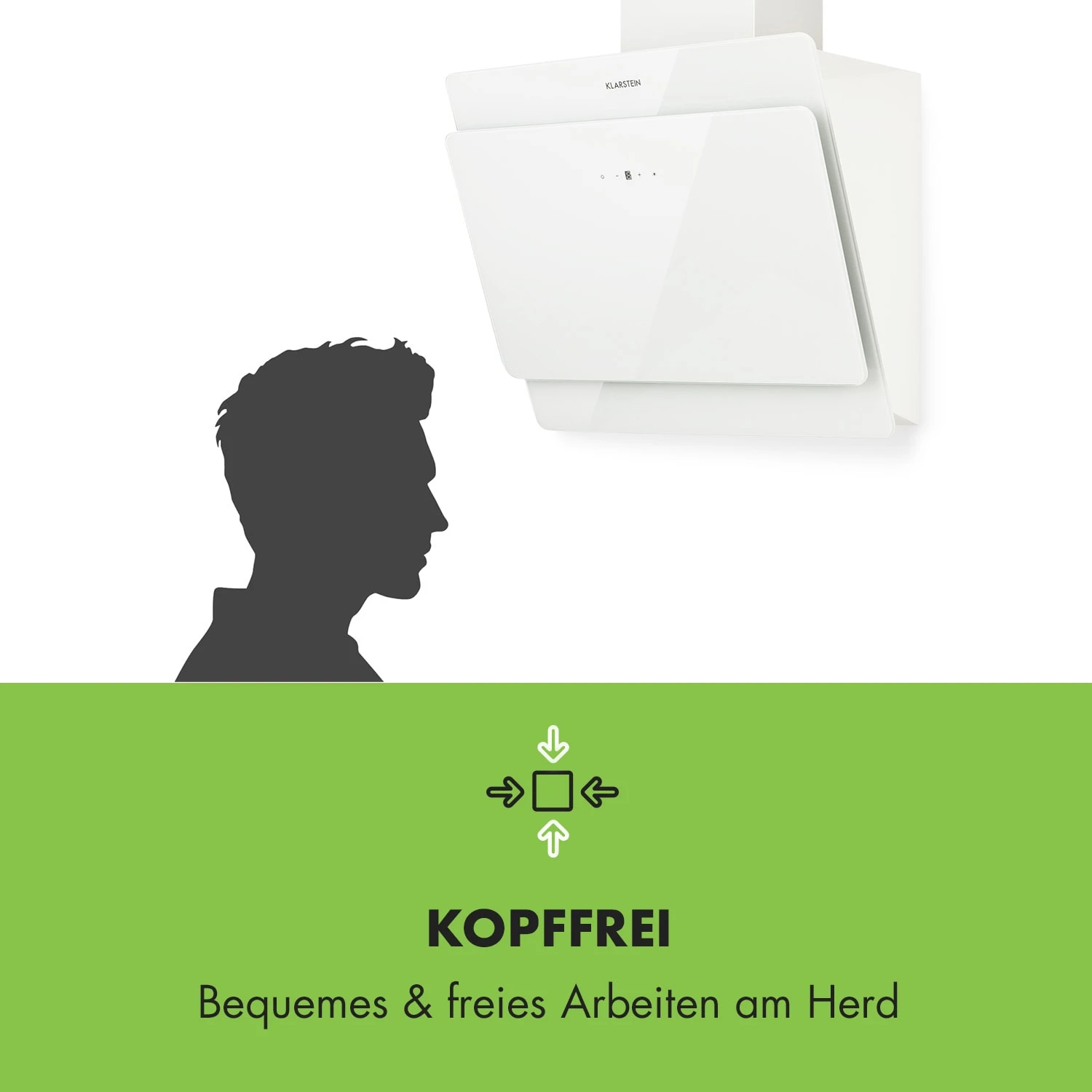 Klarstein Aurica 60 Dunstabzugshaube 60cm 600 M³/h LED Touch Glas Weiß 4 Klarstein Aurica 60 Dunstabzugshaube 60cm 600 M³/h LED Touch Glas Weiß – Bild 4