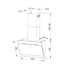 Aurica 90 Dunstabzugshaube 90cm 600 M³/h LED Touch Glas Weiß -Küchengeräte 10032767 yy 0009 logo