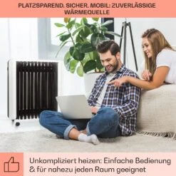 Thermaxx 2500 Ölradiator 2500W 5-35° C 24h-Timer Weiß/schwarz -Küchengeräte 10032775 de 0007 usp