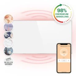 Wonderwall Smart Infrarotheizung 60x120cm App 720W Wochentimer IP24