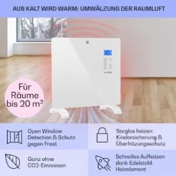 Norderney Konvektions-Heizgerät Thermostat Timer 1000W 20m² Weiß 11 Norderney Konvektions-Heizgerät Thermostat Timer 1000W 20m² Weiß -Küchengeräte 10032788 de 0004 usp