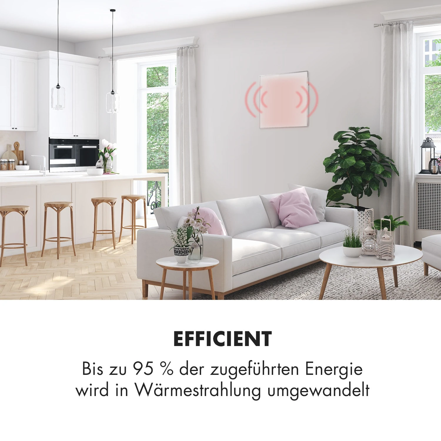 Wonderwall 36 Infrarot-Heizung 60x60cm 360W Wochentimer IP24 2 Wonderwall 36 Infrarot-Heizung 60x60cm 360W Wochentimer IP24 – Bild 2
