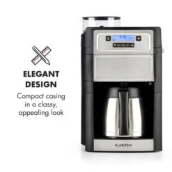 Aromatica II Thermo Kaffeemaschine, Mahlwerk, 1,25 L, Silber 13 Aromatica II Thermo Kaffeemaschine, Mahlwerk, 1,25 L, Silber -Küchengeräte 10032875 yy 0003 logo Klarstein Aromatica II Thermo Kaffeemaschine silber