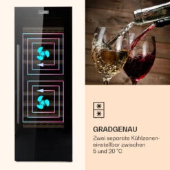 Barossa 77 Duo Weinkühlschrank 2 Zonen 191 L 77 Fl. Touch LED Schwarz -Küchengeräte 10032963 de 0005 logo