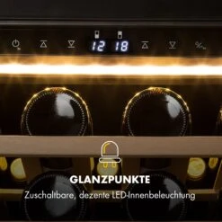 Barossa 77 Duo Weinkühlschrank 2 Zonen 191 L 77 Fl. Touch LED Schwarz -Küchengeräte 10032963 de 0008 logo