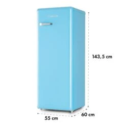 Irene XL Vollraumkühlschrank 240 Liter Retro-Design -Küchengeräte 10032979 yy 0006 logo freezer blue
