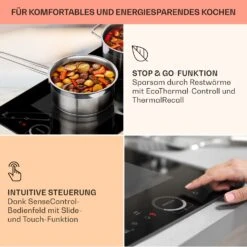 Delicatessa Slim Domino Induktionskochfeld 3500W Timer Schwarz -Küchengeräte 10033015 de 0004 usp