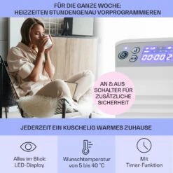 Hot Spot Slimcurve Heizgerät 80x40cm 40m² 2000W 5-40°C LED IP24 Weiß -Küchengeräte 10033016 de 0003 usp