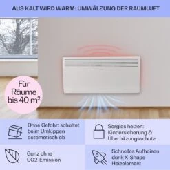 Hot Spot Slimcurve Heizgerät 80x40cm 40m² 2000W 5-40°C LED IP24 Weiß -Küchengeräte 10033016 de 0004 usp