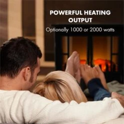 Innsbruck Elektrischer Kamin 1000/2000W Thermostat -Küchengeräte 10033092 yy 0003 logo Electric Fireplace Black YH15