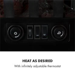 Innsbruck Elektrischer Kamin 1000/2000W Thermostat -Küchengeräte 10033092 yy 0004 logo Electric Fireplace Black YH15