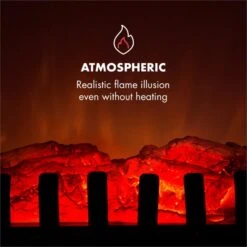 Innsbruck Elektrischer Kamin 1000/2000W Thermostat -Küchengeräte 10033092 yy 0005 logo Electric Fireplace Black YH15