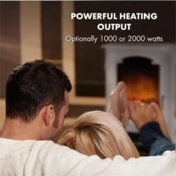 Graz Elektrischer Kamin 1000/2000W Thermostat PanoramaView -Küchengeräte 10033095 yy 0004 logo Klarstein Graz Elektrischer Kamin weiss