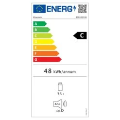 Beersafe M Kühlschrank 33 Liter 2 Böden Panoramaglastür Edelstahl -Küchengeräte 10033119 energy label