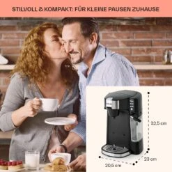 Baristomat 2-in-1-Heißgetränkeautomat Kaffee Tee Milchschaum -Küchengeräte 10033138 de 0005 usp