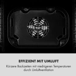 Kalahari Elektrischer Einbaubackofen 2300W 7 Funktionen Schwarz -Küchengeräte 10033187 de 0007 logo