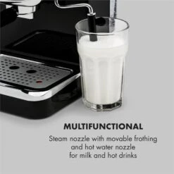 Espressionata Gusto Espressomaschine 1100W 15 Bar Druck Schwarz 15 Espressionata Gusto Espressomaschine 1100W 15 Bar Druck Schwarz -Küchengeräte 10033209 yy 0007 logo Klarstein Espressionata Gusto Espressomaschine