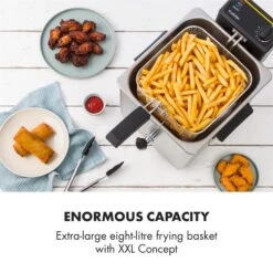 Family Fry Fritteuse 3000W Oil Drain Technology Edelstahl Silber -Küchengeräte 10033342 yy 0003 logo Klarstein Family Fry Fritteuse 3000W silber