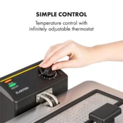 Family Fry Fritteuse 3000W Oil Drain Technology Edelstahl Silber -Küchengeräte 10033342 yy 0004 logo Klarstein Family Fry Fritteuse 3000W silber