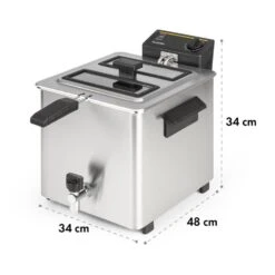 Family Fry Fritteuse 3000W Oil Drain Technology Edelstahl Silber -Küchengeräte 10033342 yy 0010 logo Klarstein Family Fry Fritteuse 3000W silber
