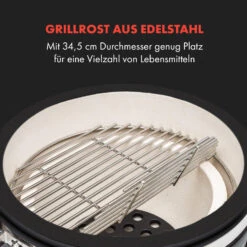 Queensize Kamado Grill Thermometer Abnehmbare Seitenteile Schwarz -Küchengeräte 10033377 de 0003 logo