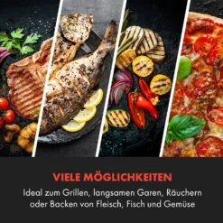 Queensize Kamado Grill Thermometer Abnehmbare Seitenteile Schwarz -Küchengeräte 10033377 de 0005 logo