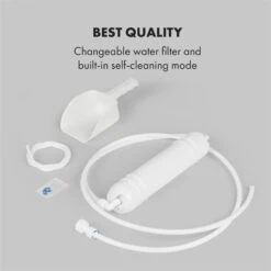 Glacial XL Profi-Eiswürfelmaschine 38kg/d 15l LED Edelstahl Schwarz -Küchengeräte 10033442 yy 0008 logo Klarstein Glacial XL Profi Eiswuerfelmaschine 15 L