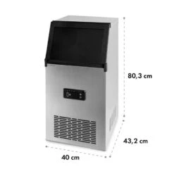 Glacial XL Profi-Eiswürfelmaschine 38kg/d 15l LED Edelstahl Schwarz -Küchengeräte 10033442 yy 0009 logo Klarstein Glacial XL Profi Eiswuerfelmaschine 15 L