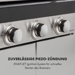 Gazooka 3.0T BBQ Grill 3x3kW Brenner 4 Rollen Edelstahl -Küchengeräte 10033533 de 0008 logo