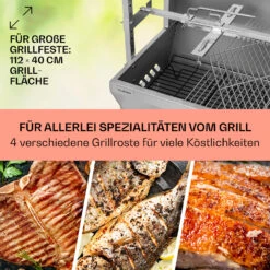 Sauenland Pro Spanferkelgrill Drehspieß 13W 4 Rollen Edelstahl -Küchengeräte 10033566 de 0004 usp