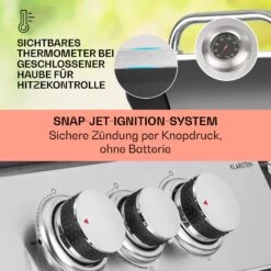 Tomahawk 3.1 S Gasgrill 3x3,6kW Brenner+2,7 KW 60x45cm Grill Edelstahl 11 Tomahawk 3.1 S Gasgrill 3x3,6kW Brenner+2,7 KW 60x45cm Grill Edelstahl -Küchengeräte 10033567 de 0004 usp