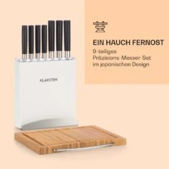 Kitano Plus Messer-Set 9 Tlg. Holzblock Bambus-Schneidebrett Weiß -Küchengeräte 10033673 de 0003 logo