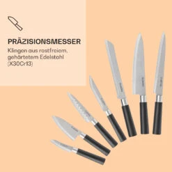 Kitano Plus Messer-Set 9 Tlg. Holzblock Bambus-Schneidebrett Weiß -Küchengeräte 10033673 de 0004 logo