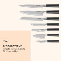 Kitano Plus Messer-Set 9 Tlg. Holzblock Bambus-Schneidebrett Weiß -Küchengeräte 10033673 de 0006 logo