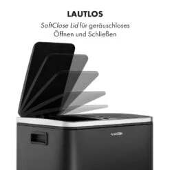 Trash Gordon Treteimer 30L / 2x15L Geräuschlos PP Edelstahl Schwarz -Küchengeräte 10033721 de 0003 logo