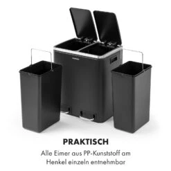 Trash Gordon Treteimer 30L / 2x15L Geräuschlos PP Edelstahl Schwarz -Küchengeräte 10033721 de 0005 logo