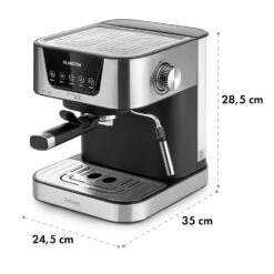 Arabica Espressomaschine 1050W 15 Bar 1,5l Touch-Bedienfeld Edelstahl -Küchengeräte 10033729 yy 0011 dimensions