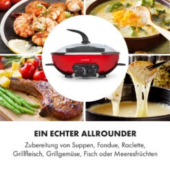 Szechuan Hot Pot Und Grillplatte 5l Vol. 1350 W, 600 W Rot -Küchengeräte 10033779 de 0005 logo