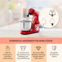Bella Pico 2G Küchenmaschine 1300W 1,7PS 6 Stufen 5 Liter -Küchengeräte 10033801 de 0003 usp