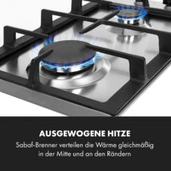 Ignito Domino Gaskochfeld 2-flammig Sabaf-Brenner Edelstahl Silber -Küchengeräte 10034108 de 0003 logo