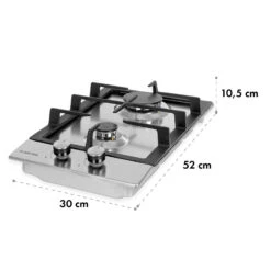 Ignito Domino Gaskochfeld 2-flammig Sabaf-Brenner Edelstahl Silber -Küchengeräte 10034108 yy 0009 logo