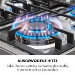 Ignito 4 Zonen Gaskochfeld 4-flammig Sabaf-Brenner Edelstahl Silber -Küchengeräte 10034110 de 0003 logo