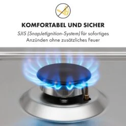 Ignito 4 Zonen Gaskochfeld 4-flammig Sabaf-Brenner Edelstahl Silber -Küchengeräte 10034110 de 0005 logo