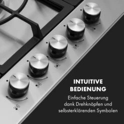 Ignito 5 Zonen Gaskochfeld 5-flammig Sabaf-Brenner Edelstahl Silber -Küchengeräte 10034111 de 0004 logo