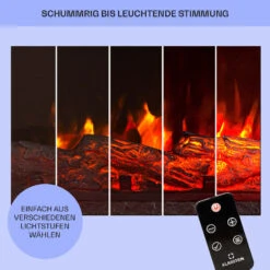 Lienz Elektrischer Kamin 1800W Steindekor Polystone Fernbedienung -Küchengeräte 10034122 de 0008 usp