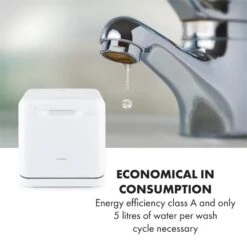 Aquatica Geschirrspüler Freistehend Installationsfrei 2 Gedecke 860W -Küchengeräte 10034126 yy 0009 logo Klarstein Aquatica Geschirrspueler weiss