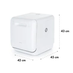 Aquatica Geschirrspüler Freistehend Installationsfrei 2 Gedecke 860W -Küchengeräte 10034126 yy 0010 logo Klarstein Aquatica Geschirrspueler weiss