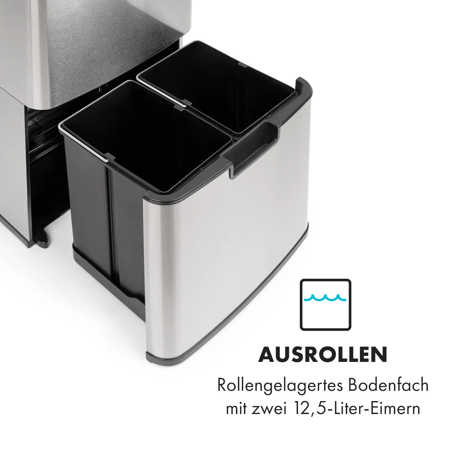 Touchless Müllsammler Sensor 72L 4 Behälter ABS PP Edelstahl Gebürstet 5 Touchless Müllsammler Sensor 72L 4 Behälter ABS PP Edelstahl Gebürstet – Bild 5