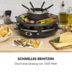 Fonduelette Raclette Und Fondue 1350W 1 Liter 38 Cm Ø Für 8 Personen -Küchengeräte 10034138 de 0005 logo